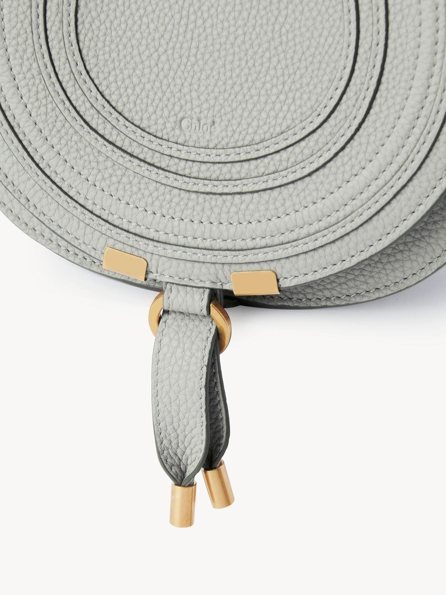 Small Marcie saddle bag in grained leather Product Image