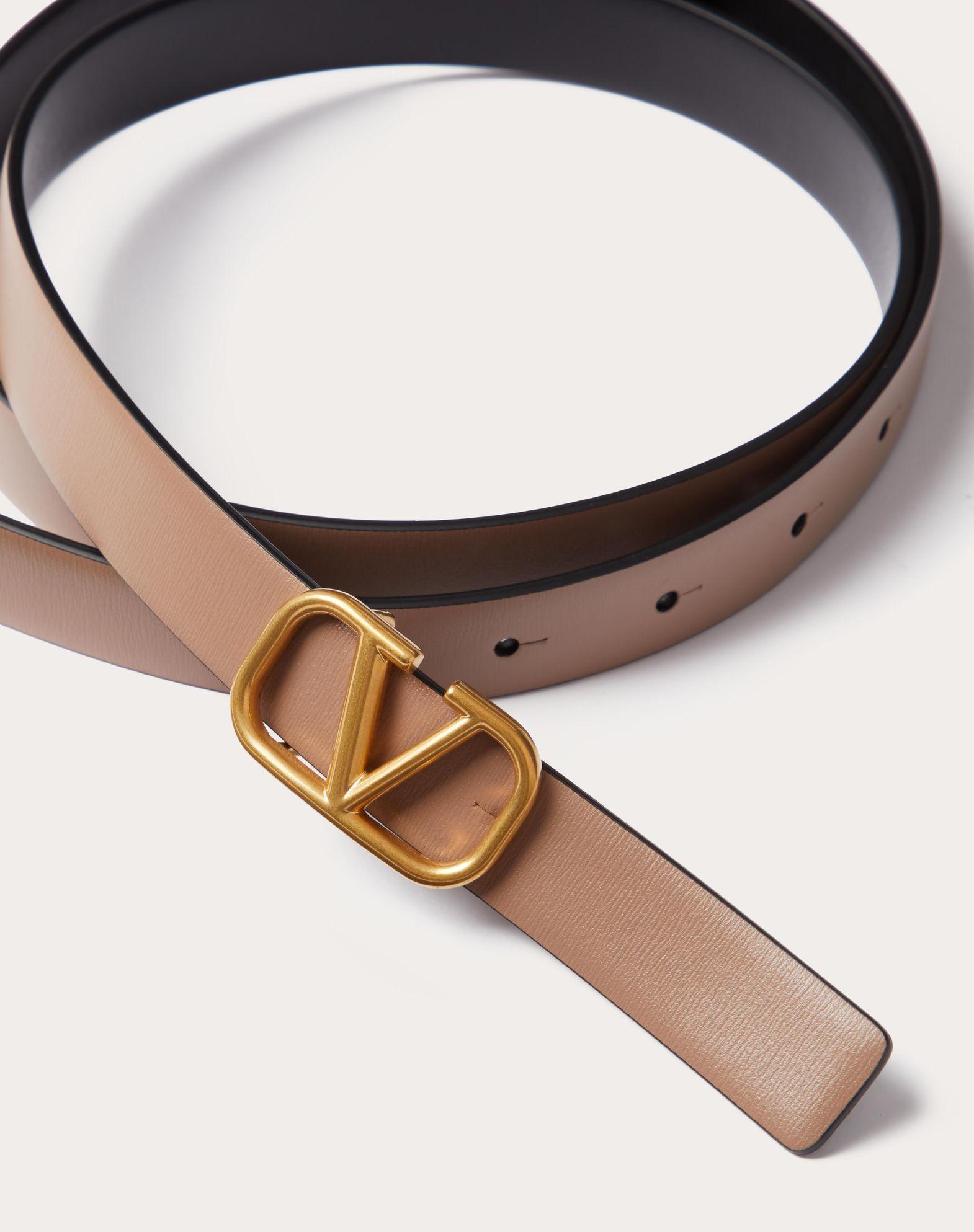 Reversible Vlogo Signature Belt In Glossy Calfskin 20 Mm Product Image