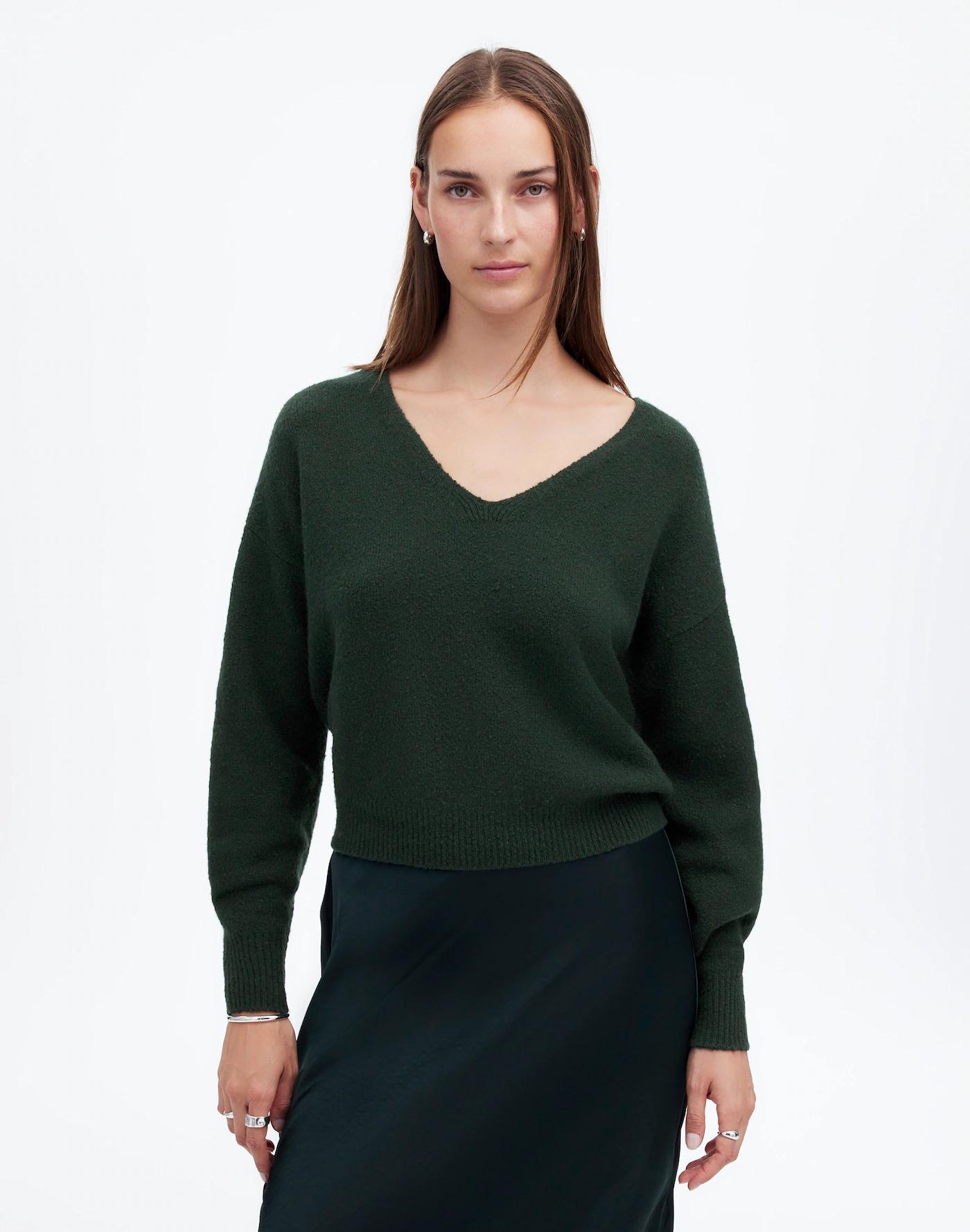 Wedged V-Neck Sweater Product Image