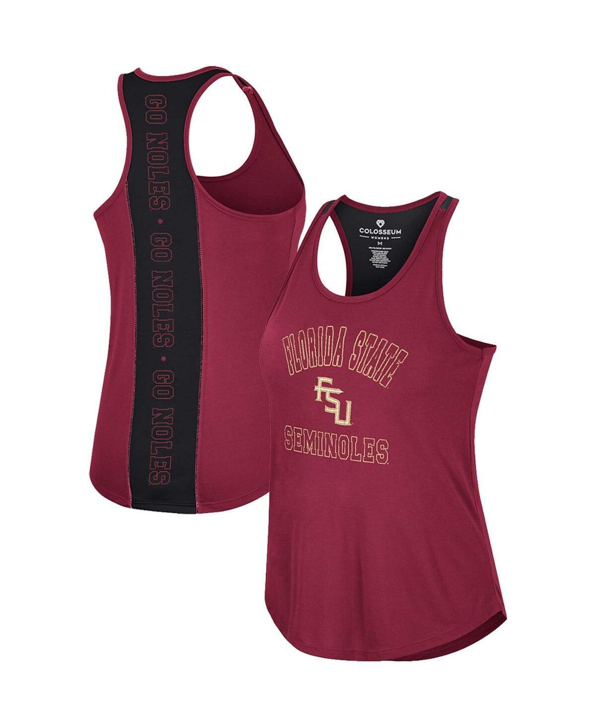 Women's Colosseum Garnet Florida State Seminoles 10 Days Racerback Scoop Neck Tank Top, Size: Medium, Red Product Image