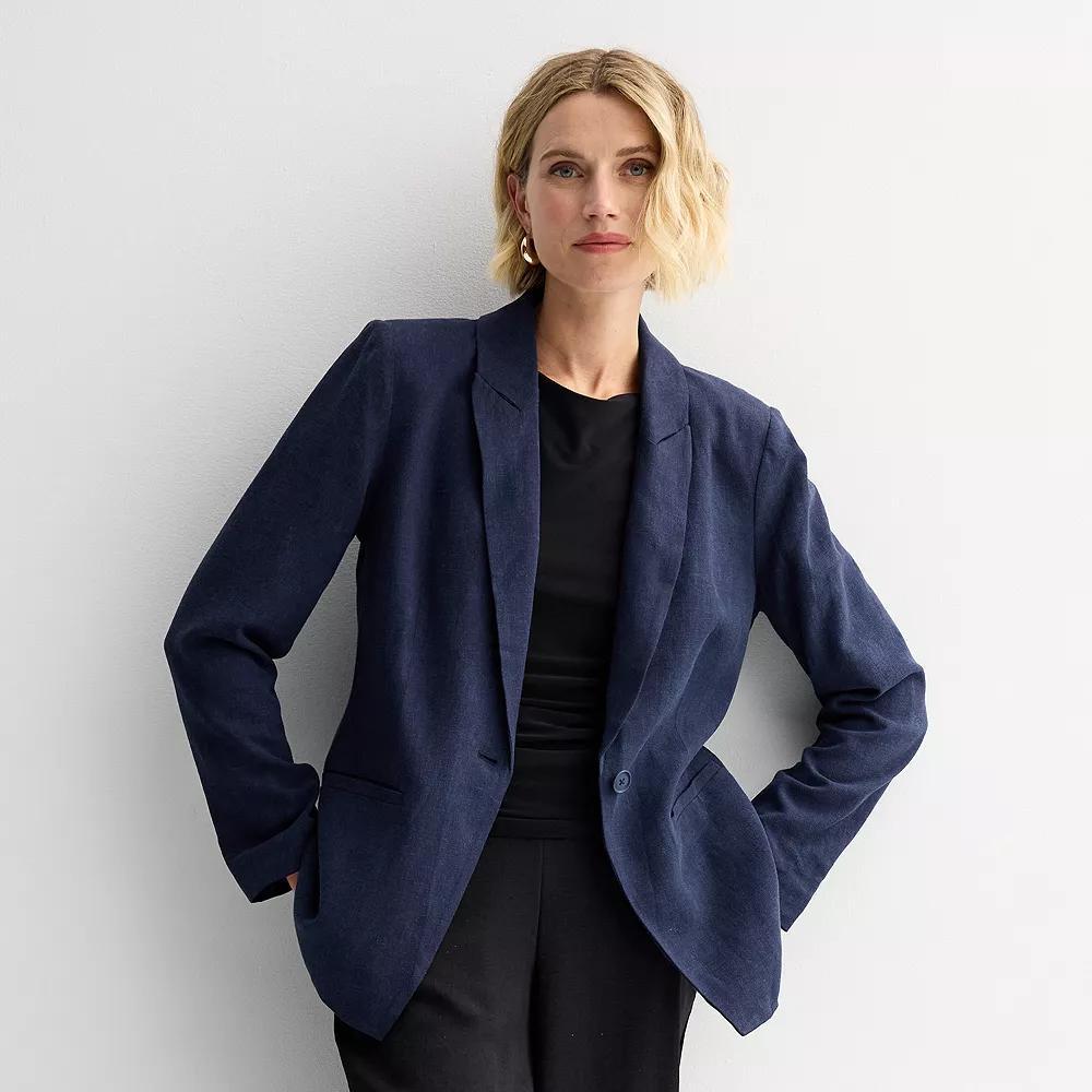 Women's Nine West Peak Lapel Blazer, Size: XL, Captain Product Image