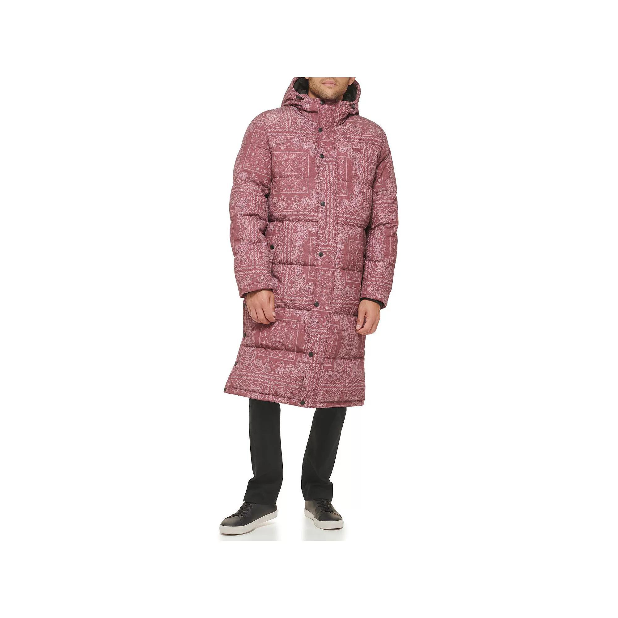Men's Levi's® Oversized Long Quilted Parka Jacket, Size: Small, Red Bandana Print Product Image