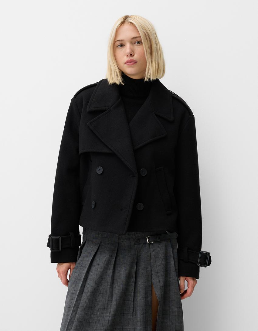 Short soft trench coat Product Image
