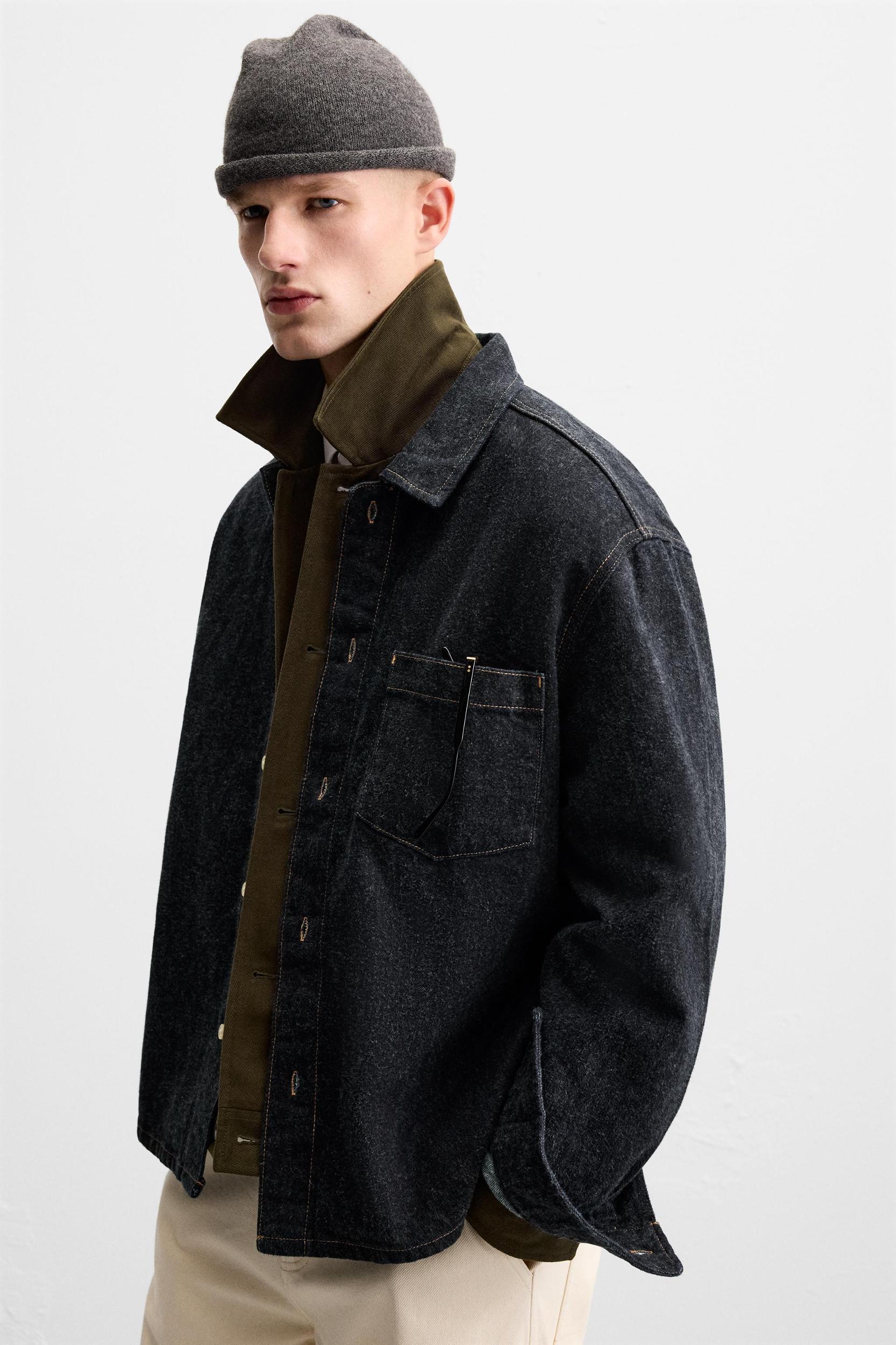 BRUSHED TEXTURE DENIM SHIRT Product Image