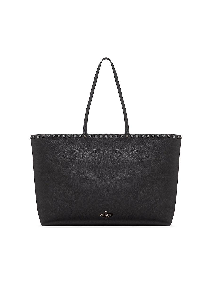 Womens Rockstud Grainy Calfskin Tote Bag Product Image