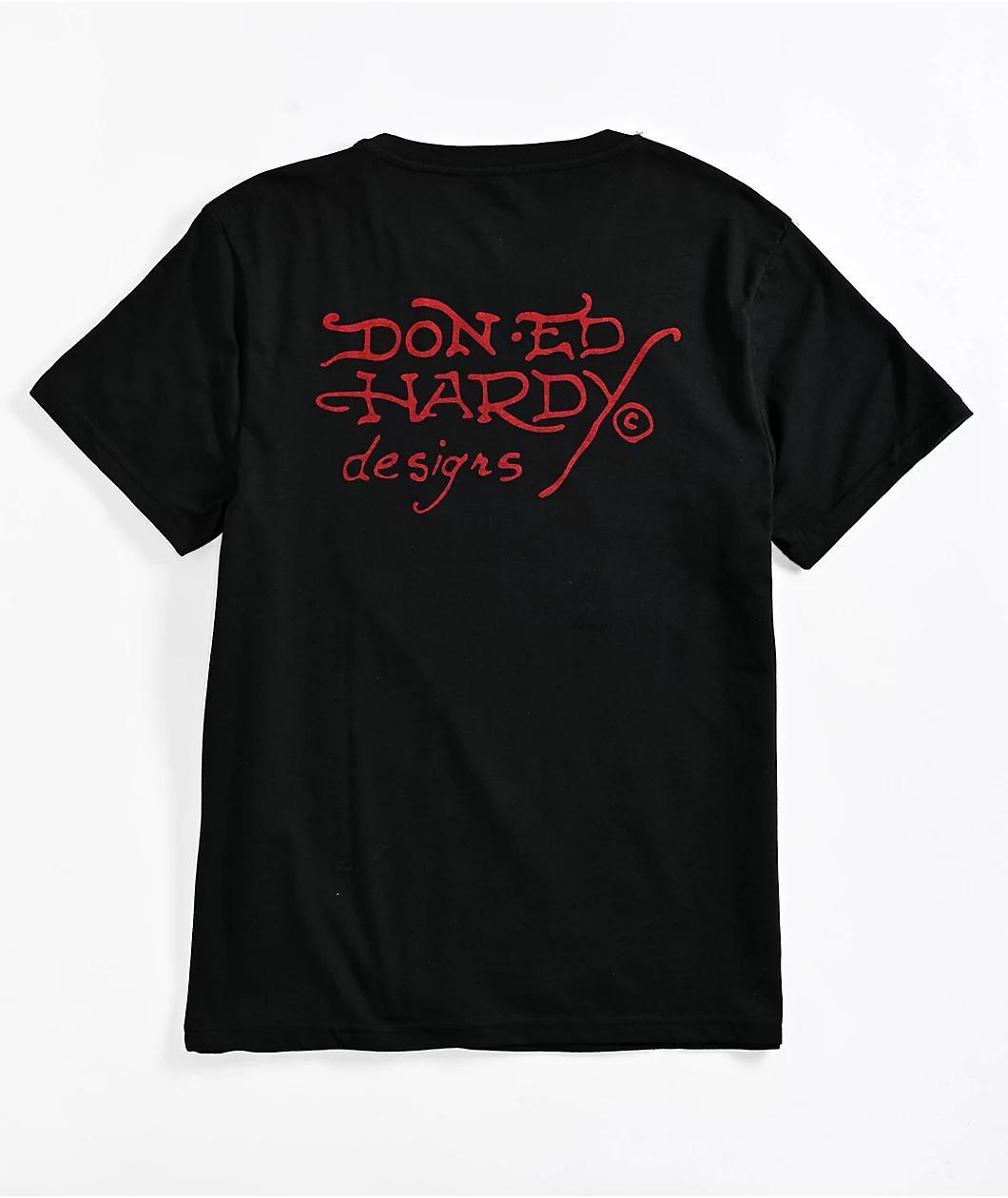 Ed Hardy Love Skull Black T-Shirt Product Image