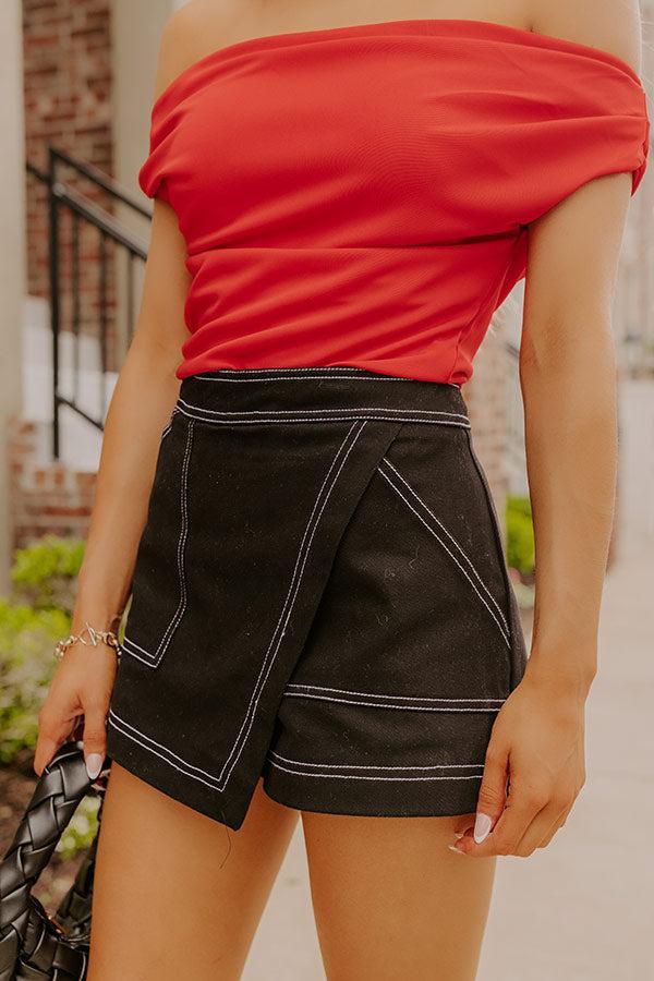 The Zailey High Waist Skort in Black Product Image