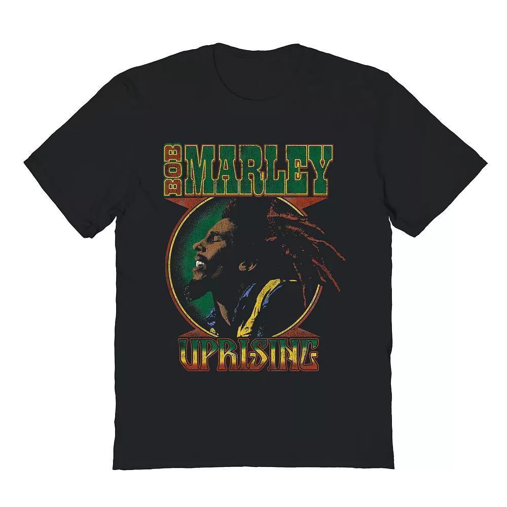 Men's Bob Marley Uprising Bob Marley Graphic Tee, Size: XL, Black Product Image