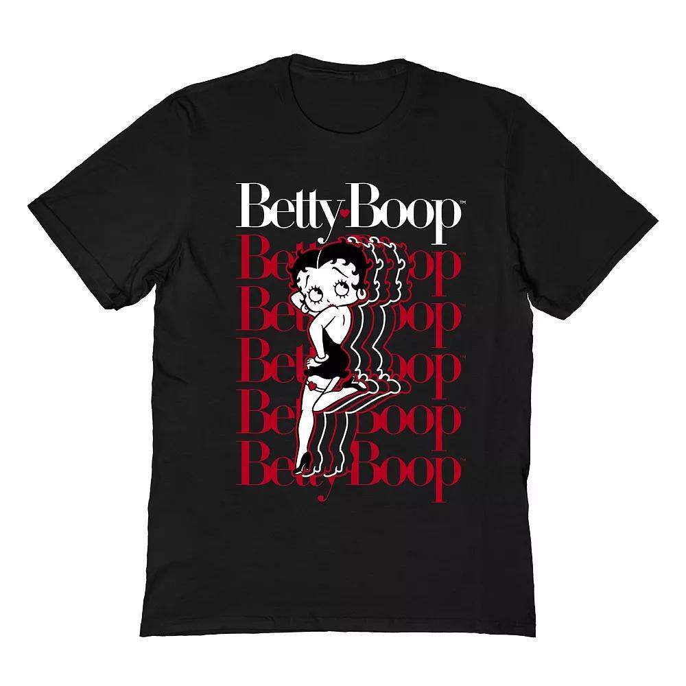 Men's Betty Boop T-Shirt, Size: Large, Black Product Image