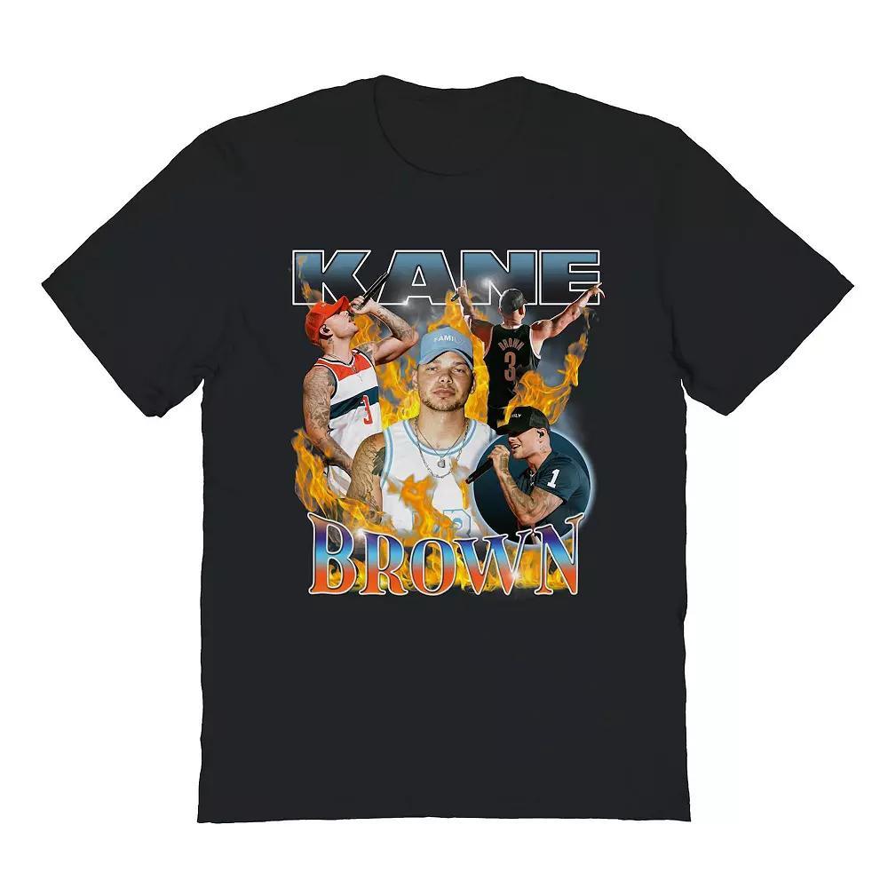 Men's Kane Brown Flames Photo Graphic Tee, Size: XL, Black Product Image