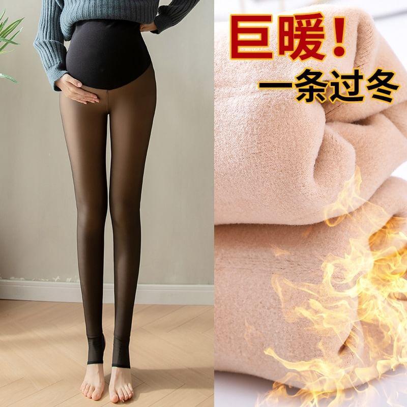 Maternity High Waist Plain Sheer Tights Product Image