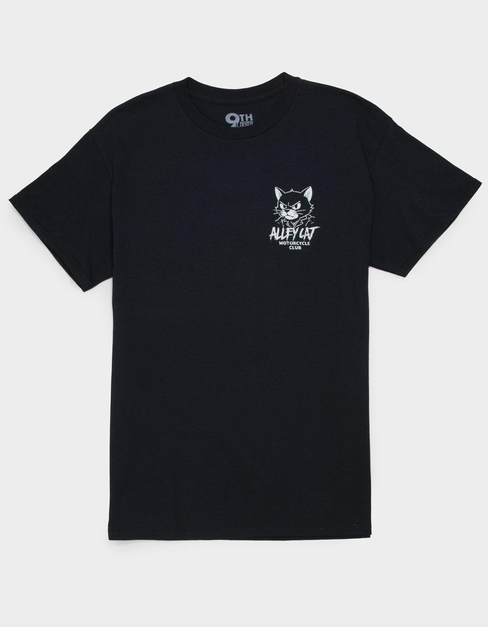 9TH LIFE Alley Cat Motorcycle Club Mens Tee - BLACK Product Image