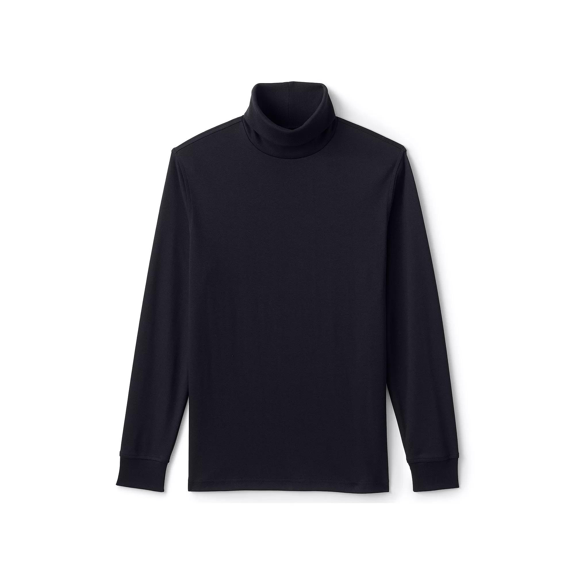 Big & Tall Lands' End Super Soft Supima Turtleneck, Men's, Size: Medium Tall, Radiant Blue Product Image