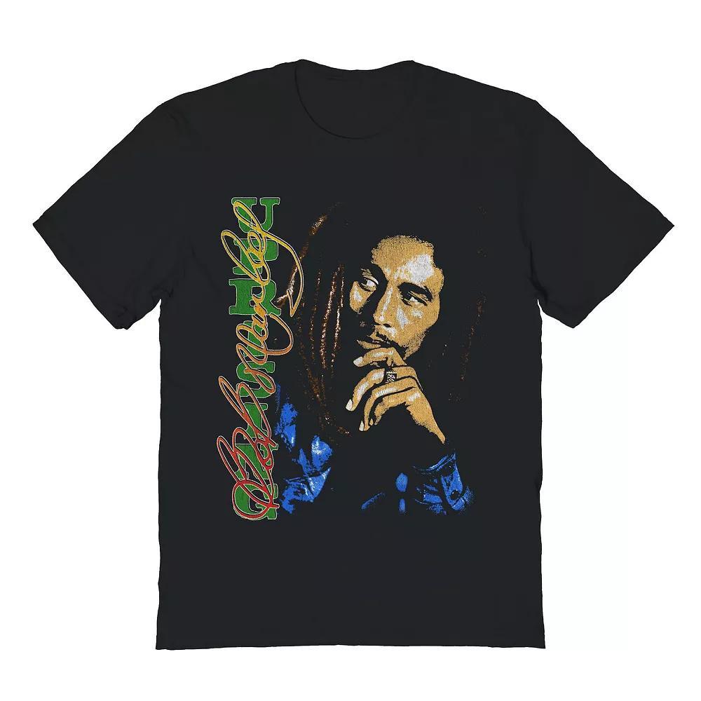 Men's Bob Marley Uprising Smoking Graphic Tee, Size: XXL, Black Product Image