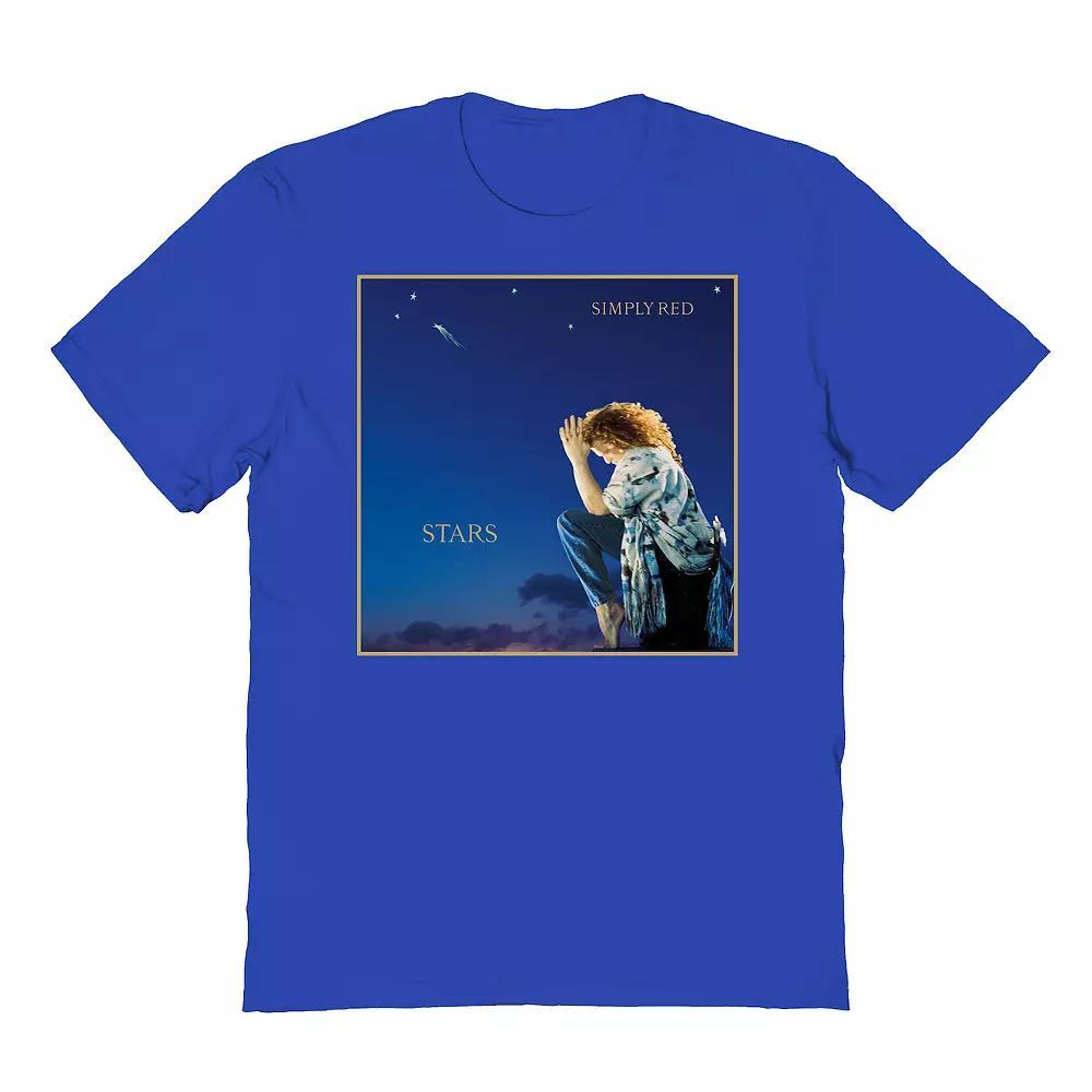 Mens Simply Red Stars Graphic Tee, Men's, Size: XXL, Royal Product Image
