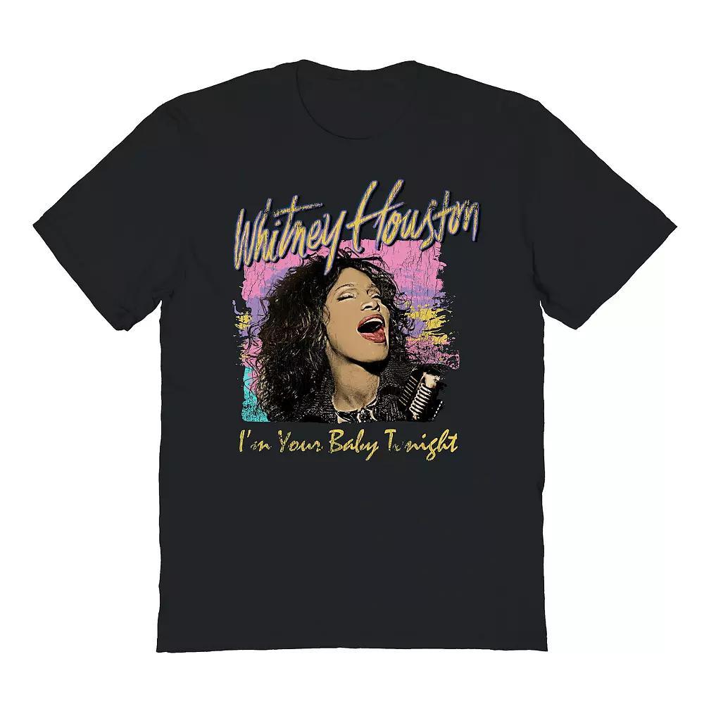 Men's Whitney Houston I'm Your Baby Graphic Tee, Size: Medium, Black Product Image