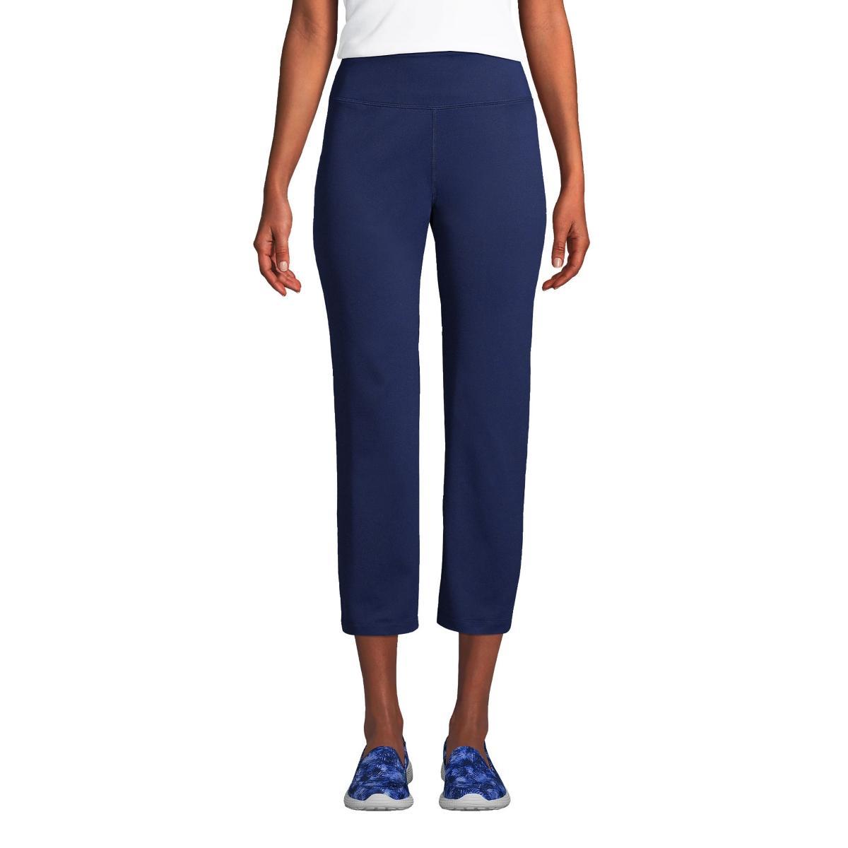 Women's Lands' End UPF 50 Active Capri Yoga Pants, Size: Small, Black Product Image