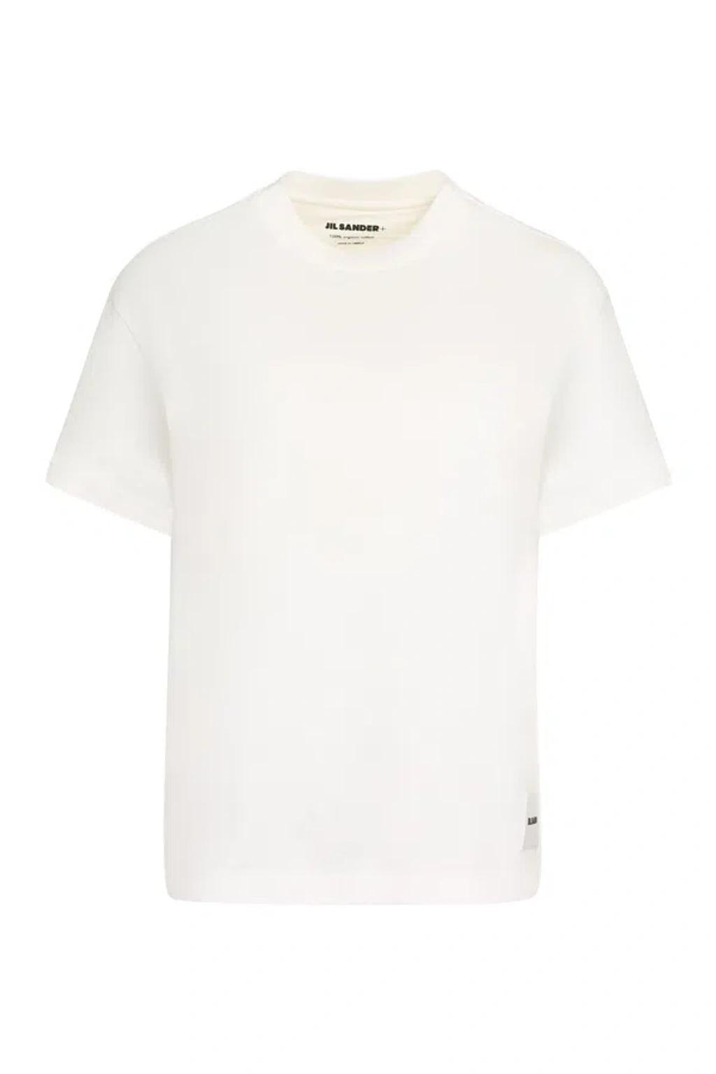 JIL SANDER 3-pack T-shirt With Front Logo In White Product Image