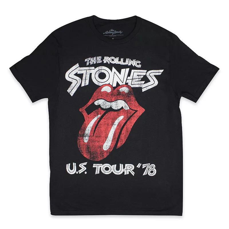 Men's The Rolling Stones Classic U.S. Tour '78 Crewneck Graphic Tee, Size: Small, Black Product Image