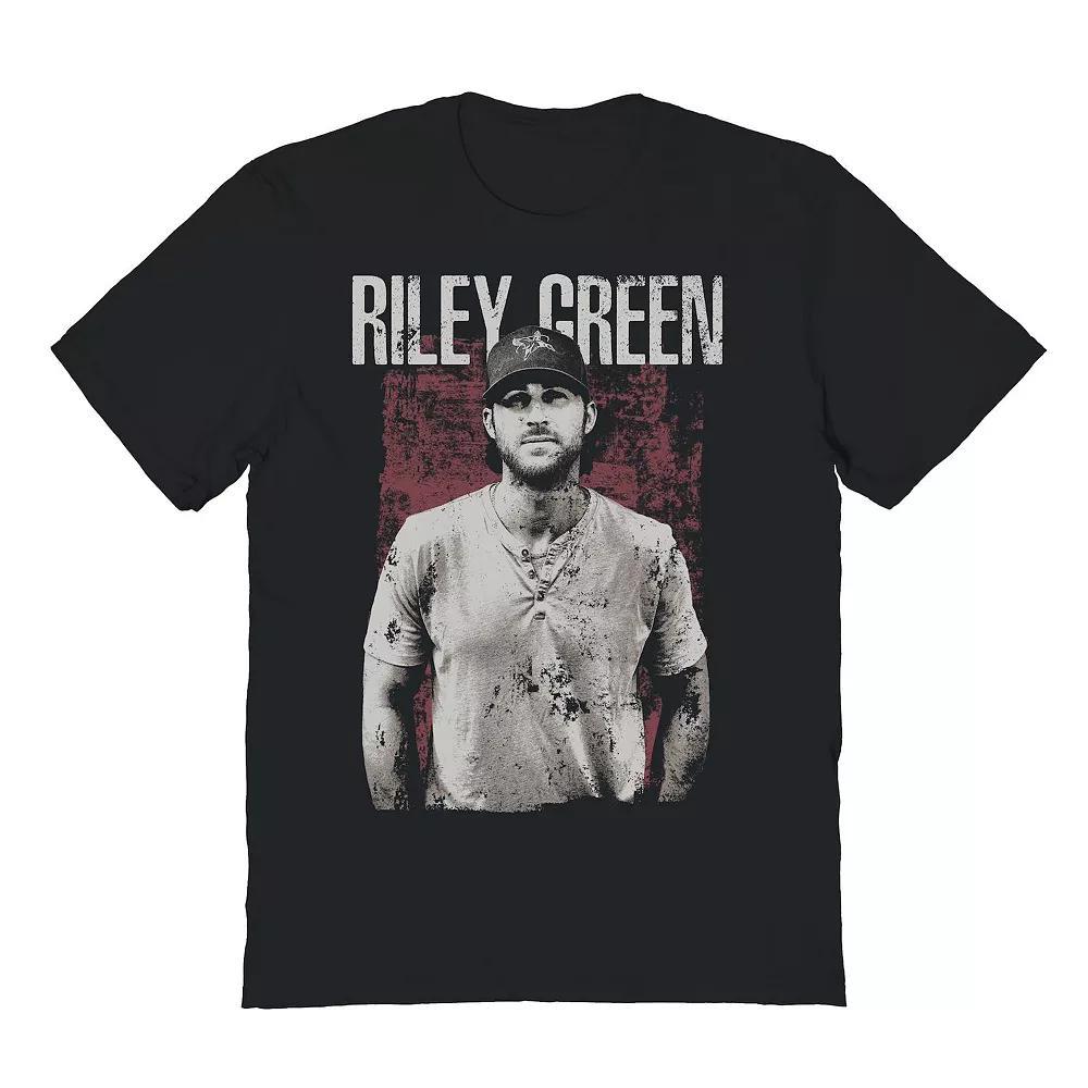 Adult Riley Green Grunge Graphic Photo Graphic Tee, Men's, Size: Medium, Black Product Image