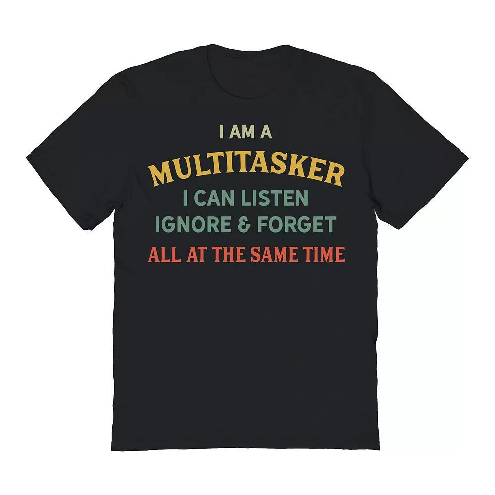 Men's COLAB89 by Threadless I am a Multitasker I Can Listen Ignore Graphic Tee, Size: Small, Black Product Image
