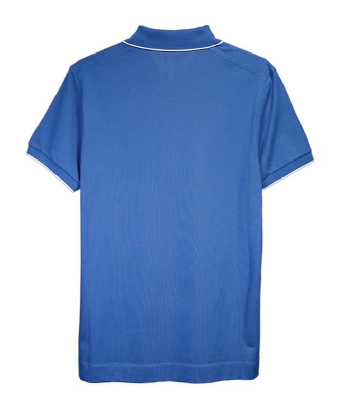 ZEGNA Embroidered Logo Polo Shirt In Blue Product Image