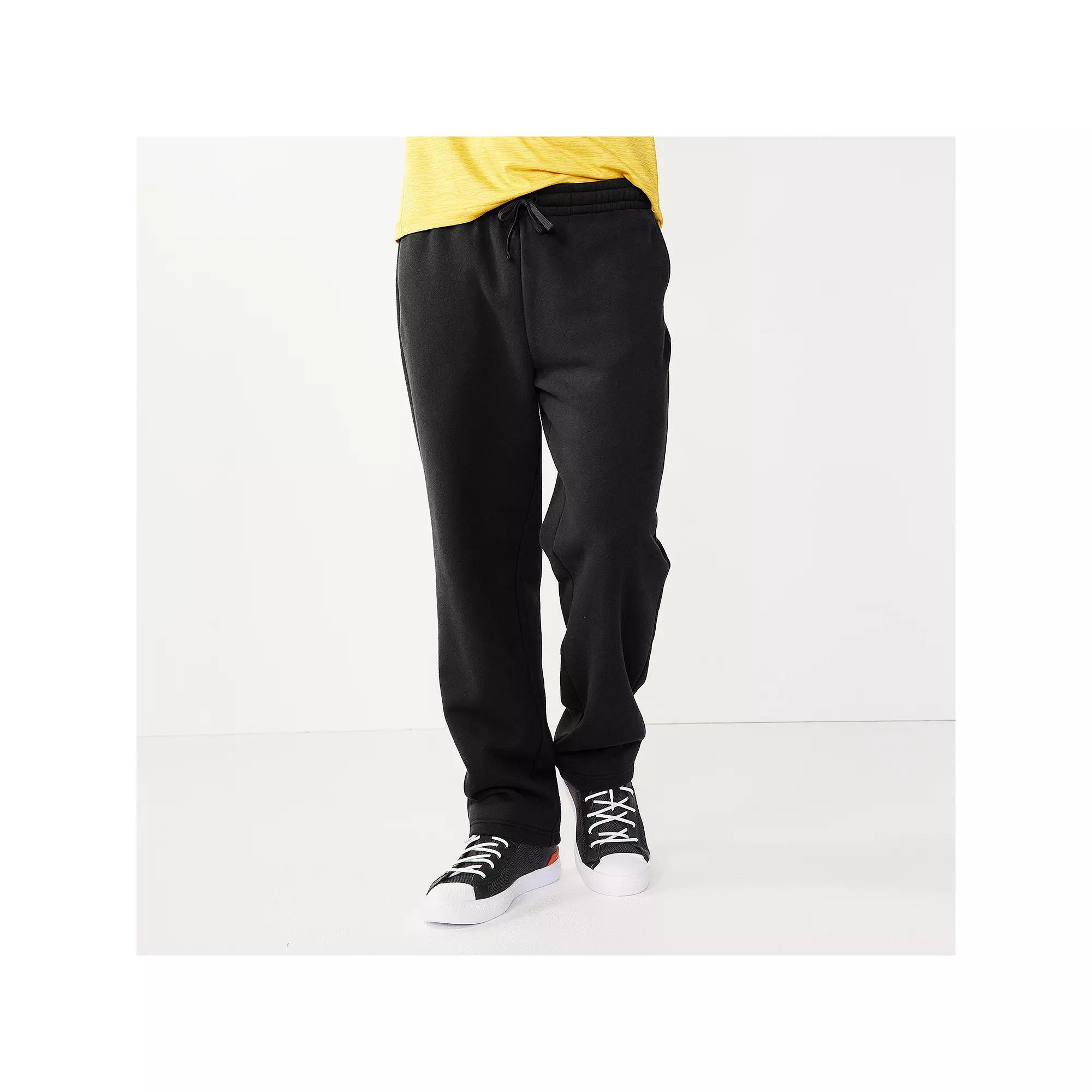 Men's Tek Gear® Ultra Soft Fleece Pants, Size: XS, Mineral Black Product Image
