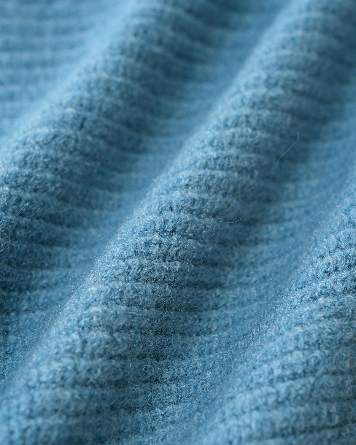 Blue Drop Shoulder Single Breasted Cardigan Product Image