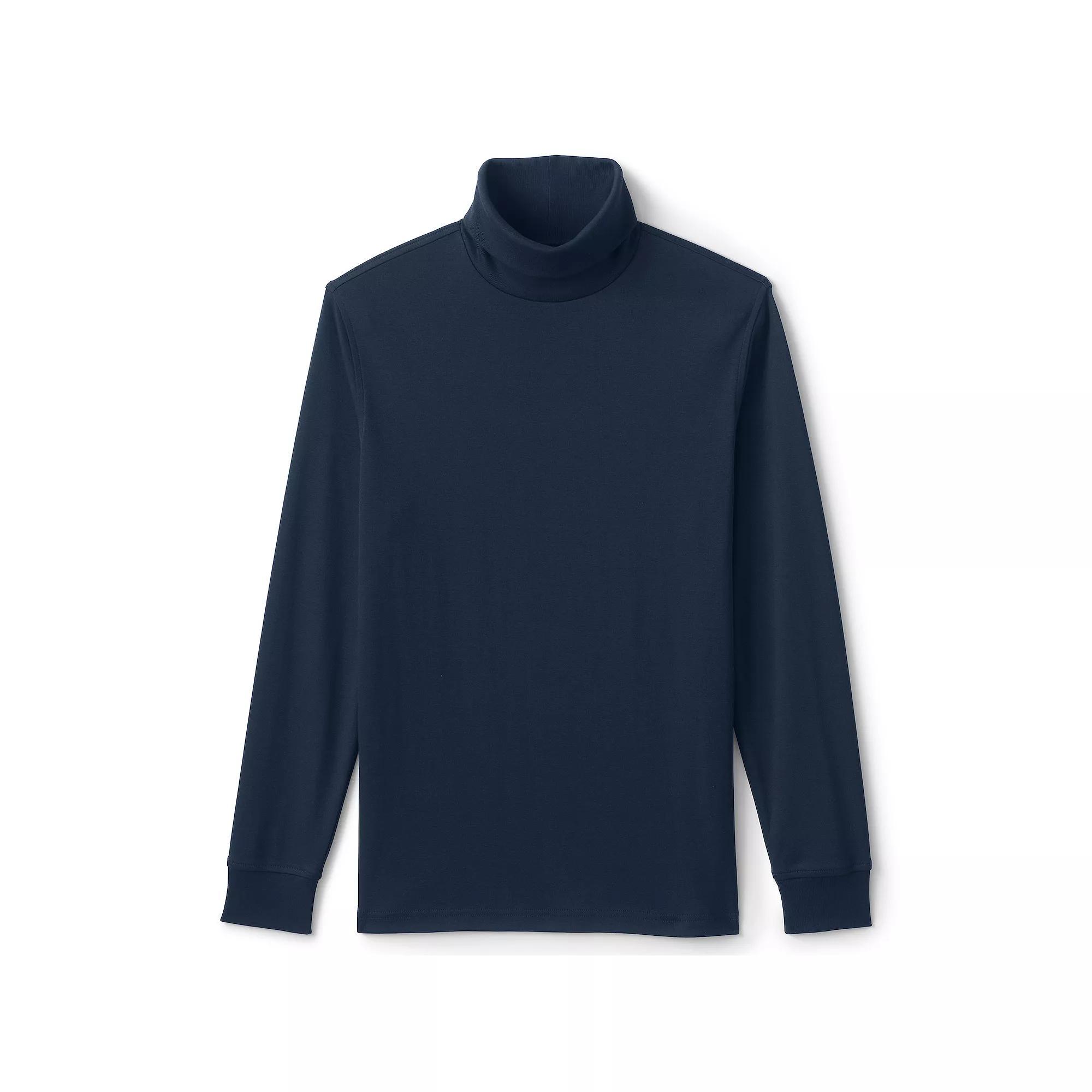 Big & Tall Lands' End Super Soft Supima Turtleneck, Men's, Size: Medium Tall, Radiant Blue Product Image