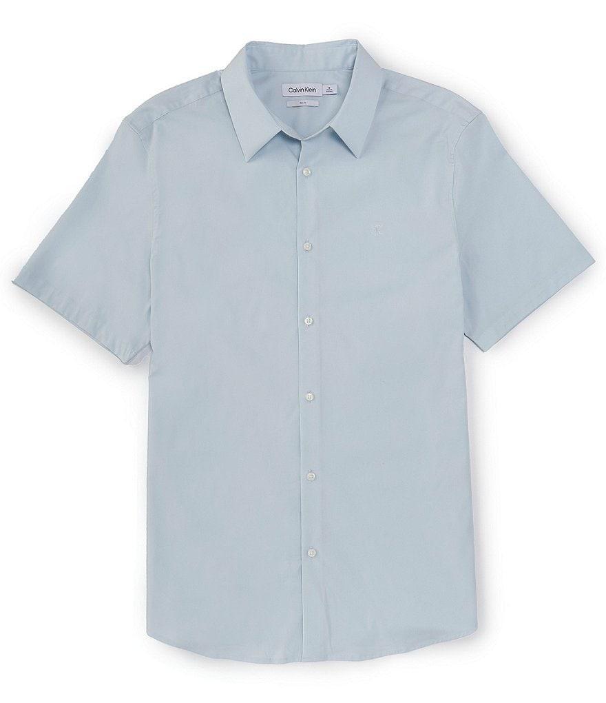 Calvin Klein Short Sleeve Woven Stretch Shirt Product Image