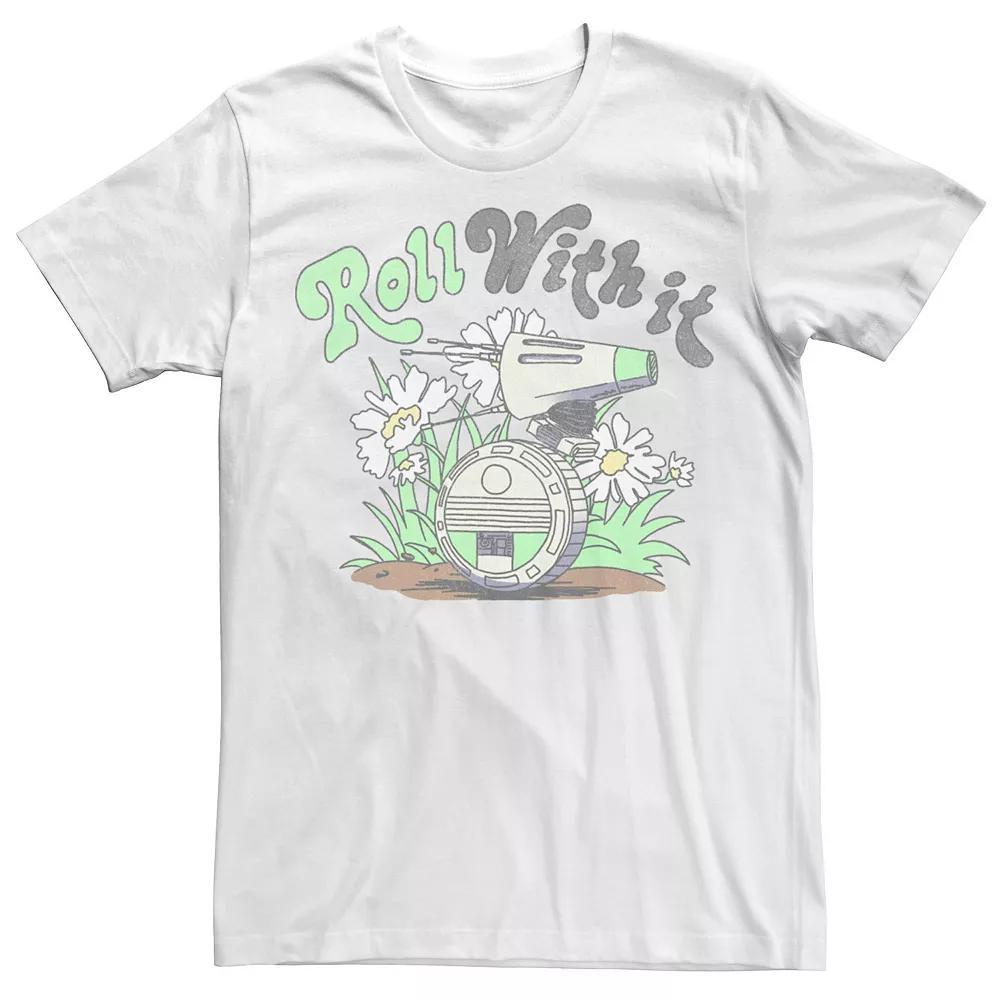 Men's Star Wars The Rise of Skywalker D-0 Roll With It Graphic Tee, Size: 3XL, Natural Product Image