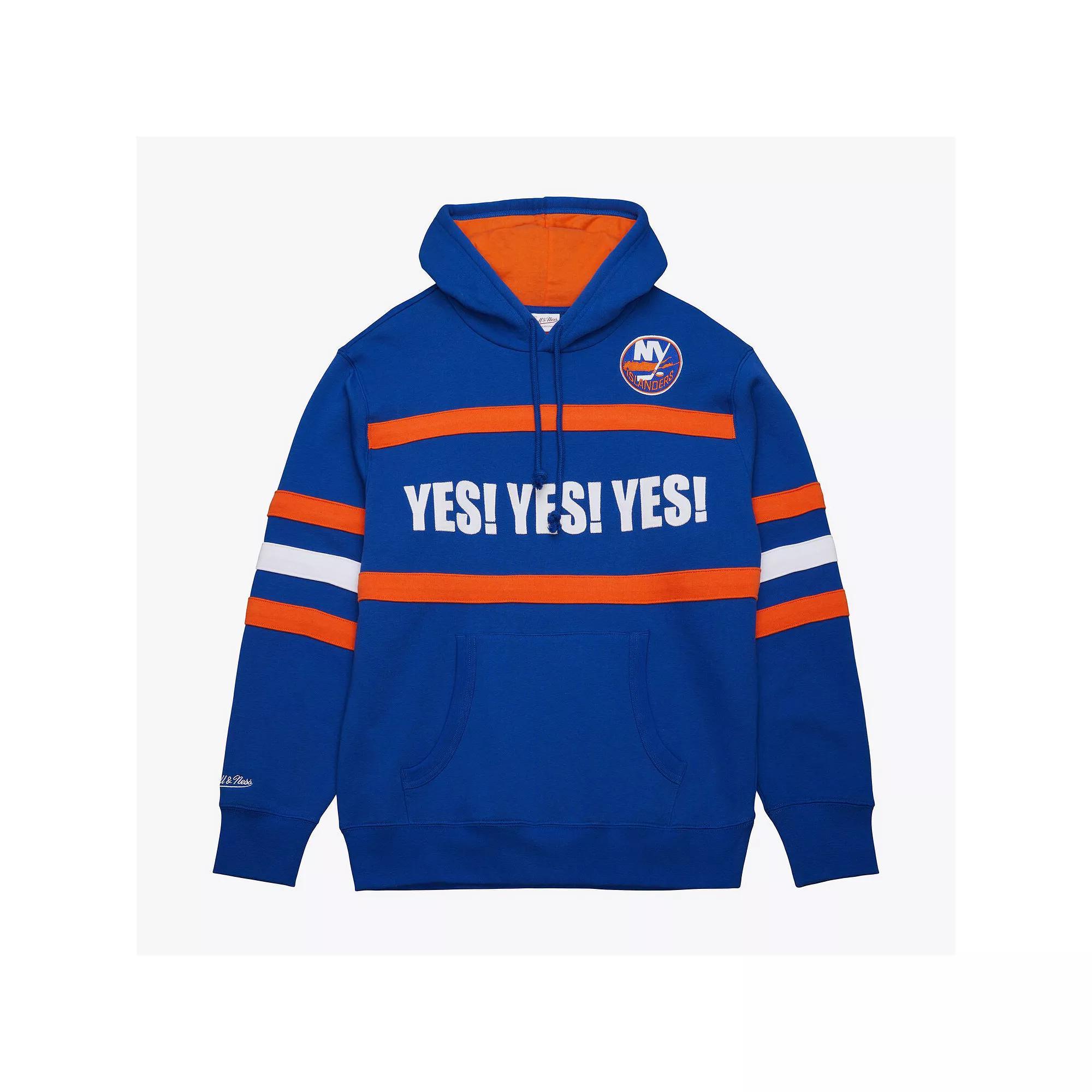 Men's Mitchell & Ness Royal New York Islanders Head Coach Slogan Pullover Hoodie, Size: Small, Isl Blue Product Image