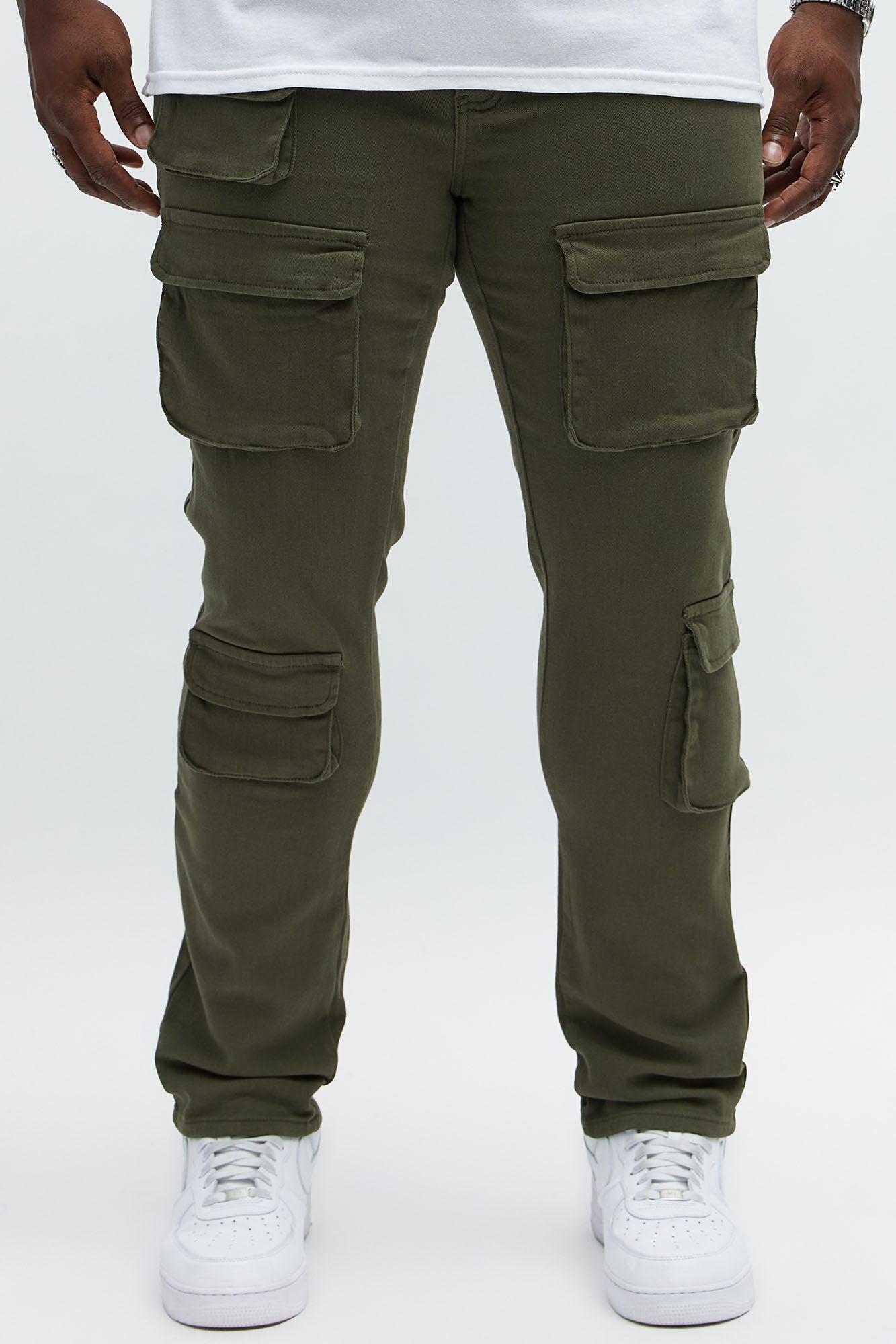 Skinny Pocket Me Cargo Pants - Olive Product Image