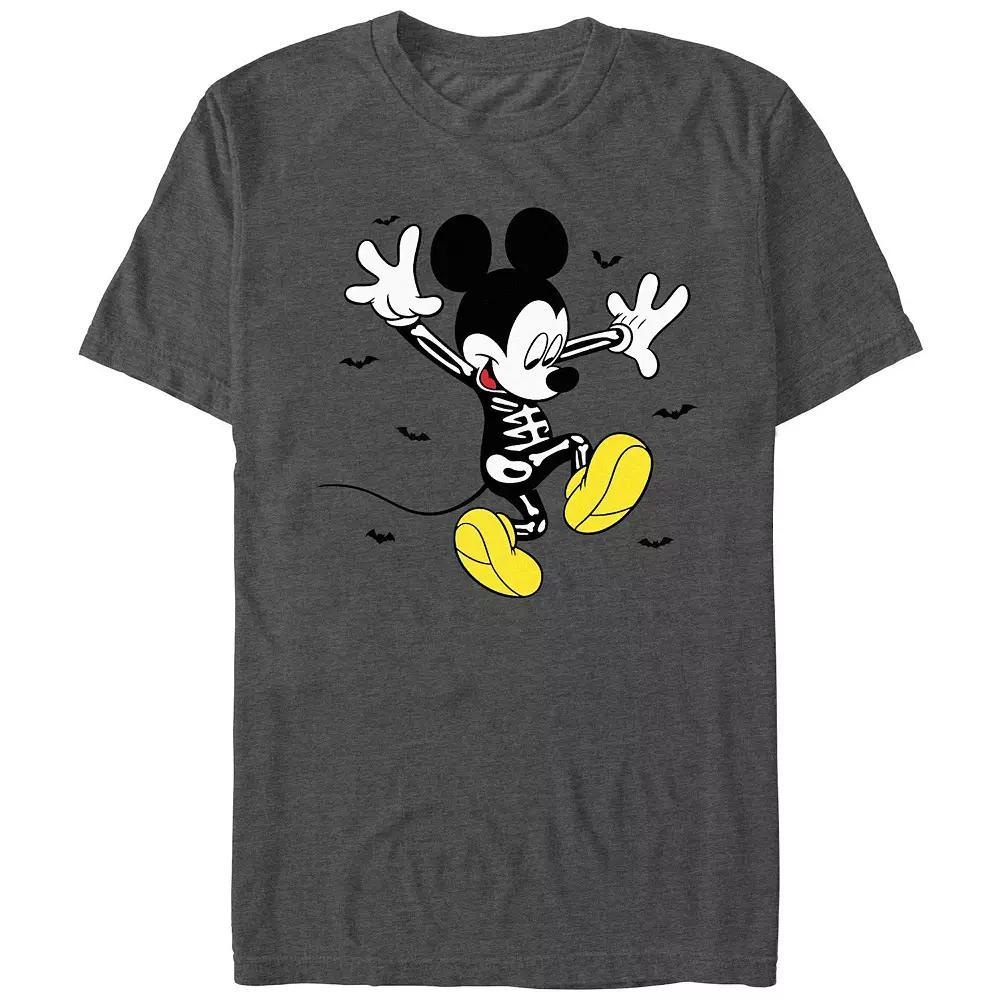 Disney's Mickey Mouse Happy Skeleton Costume Men's Graphic Tee, Size: Medium, Grey Heather Product Image
