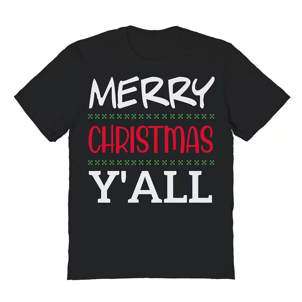 Men's Merry Christmas Graphic Tee, Size: XXL, Black Product Image