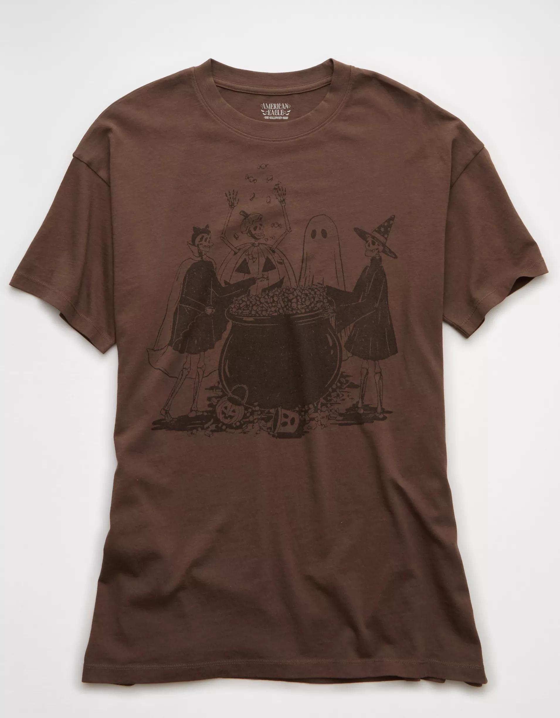 AE Oversized Halloween Graphic T-Shirt Product Image