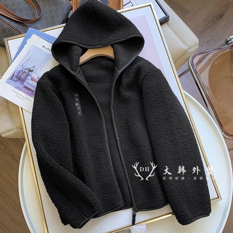 Two Way Fleeced Zip Hoodie Product Image
