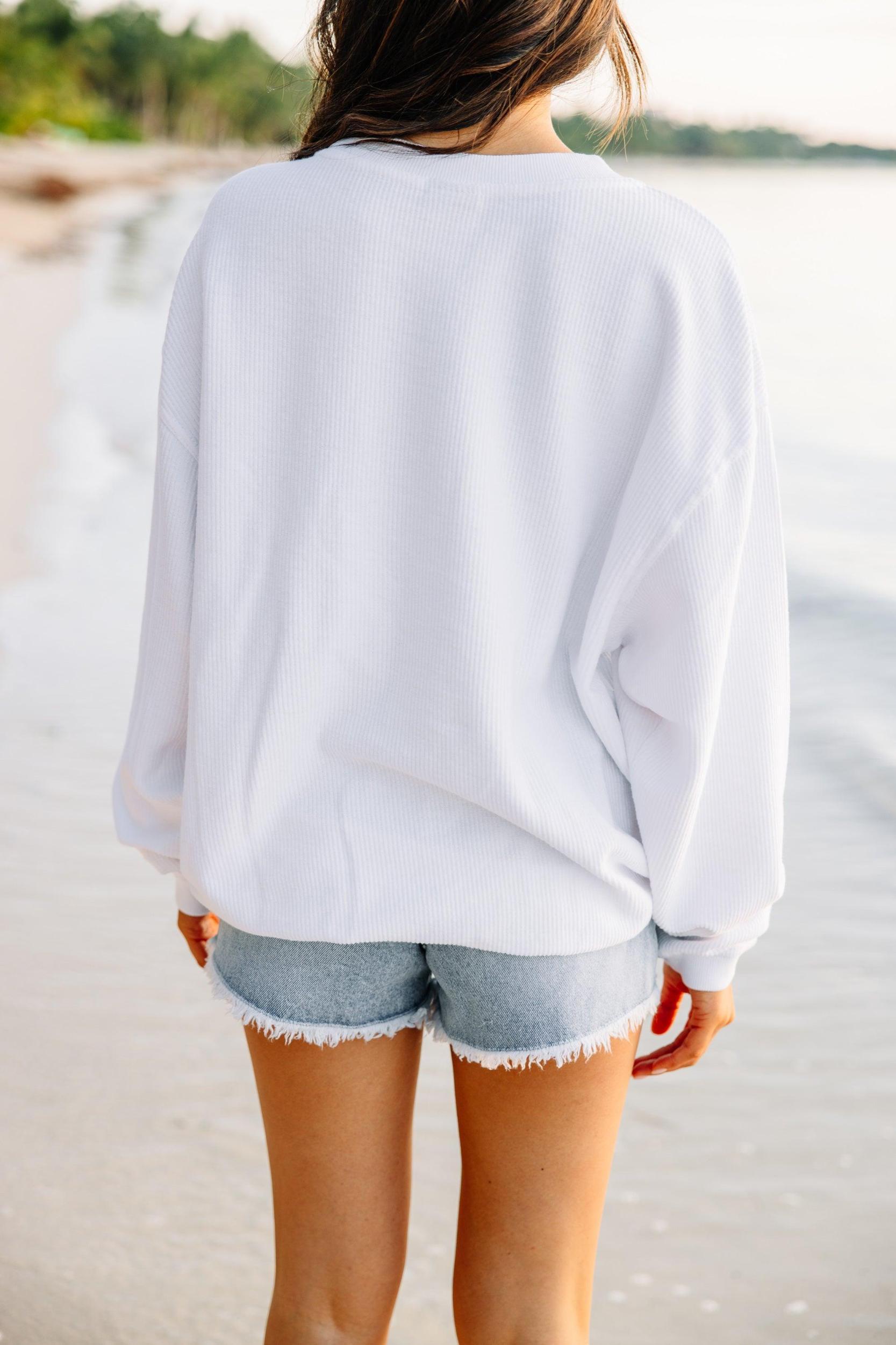 Mrs White Varsity Corded Sweatshirt Female Product Image