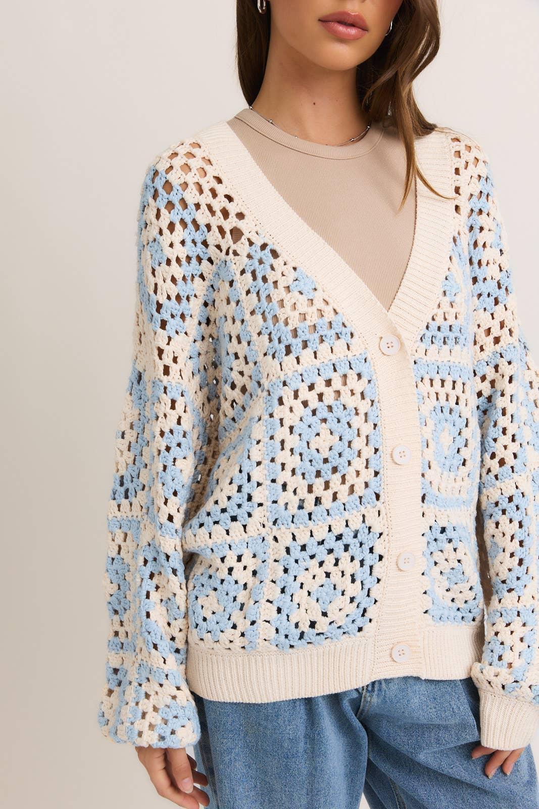 Sky Crochet Cardigan Product Image