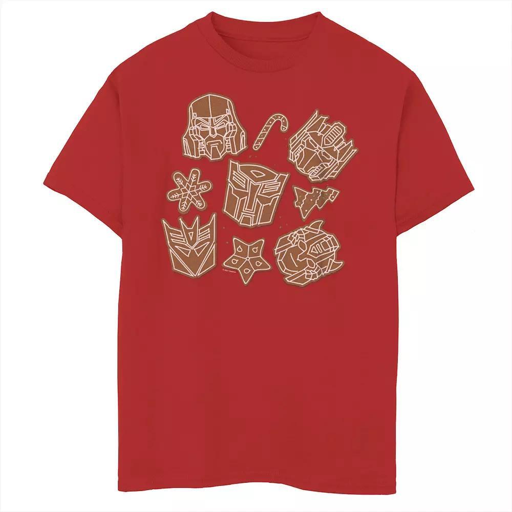 Boys 8-20 Transformers Character Collager Gingerbread Graphic Tee, Boy's, Size: Large, Red Product Image