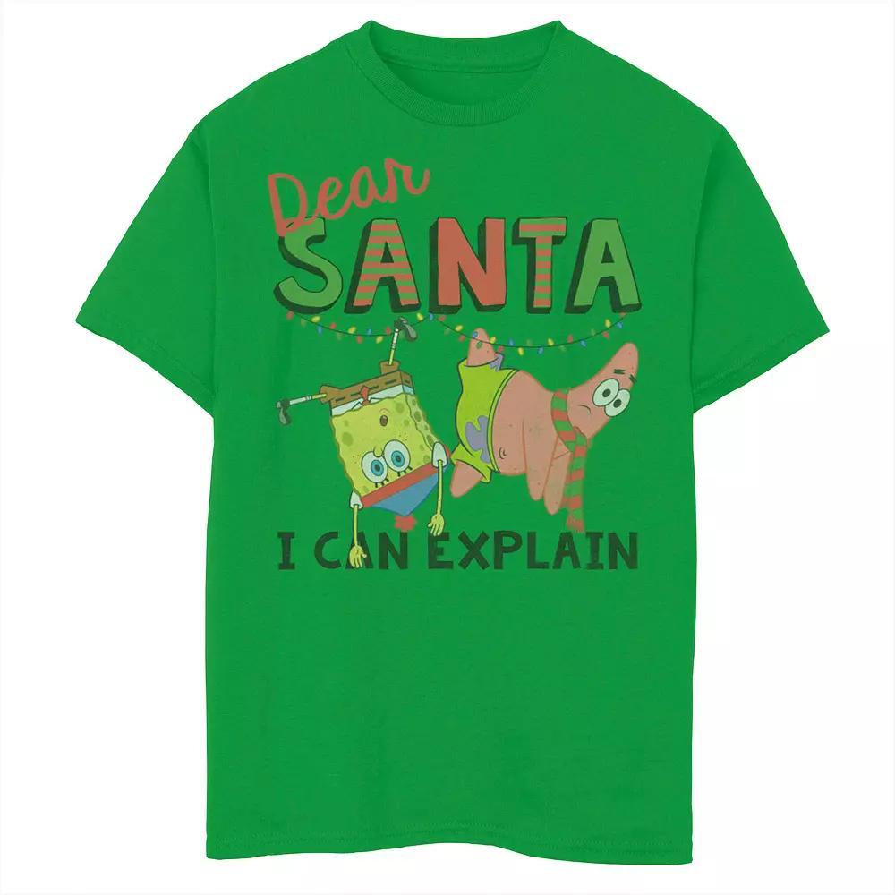 Men's SpongeBob SquarePants Santa I Can Explain Tee, Size: Medium, Silver Product Image