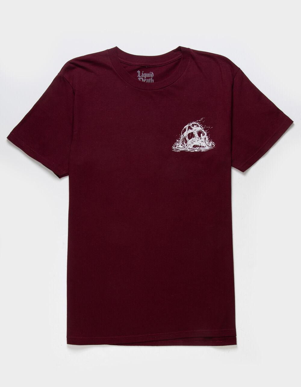 LIQUID DEATH Deathpool Mens Tee - MAROON Product Image