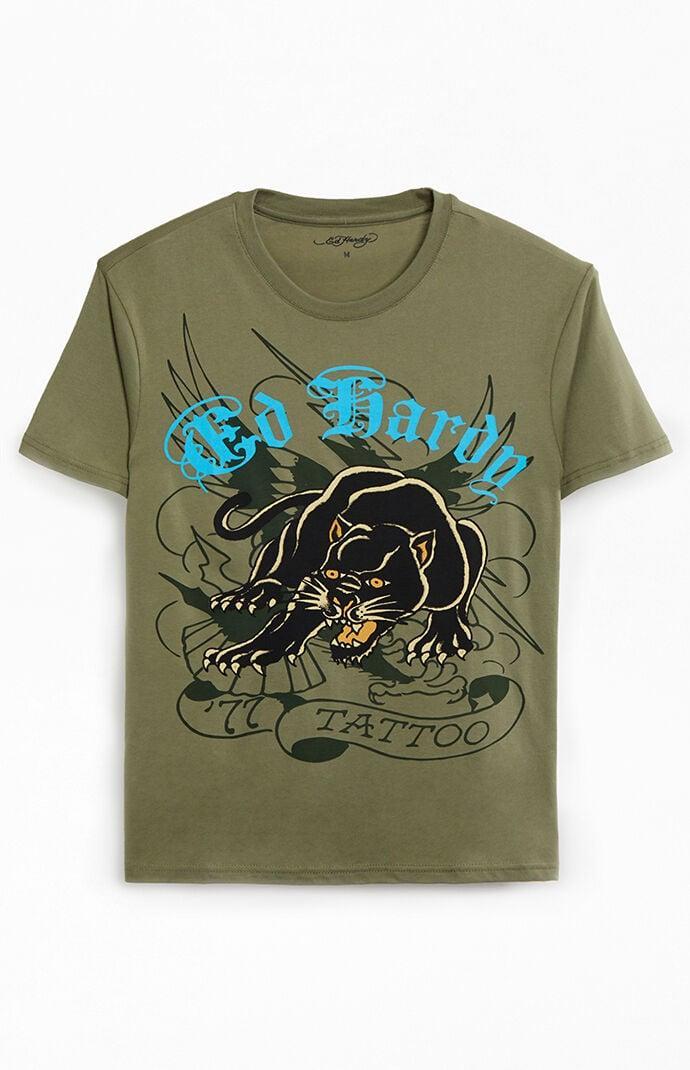 Mens Ed Hardy Crouching Panther Graphic T-Shirt Product Image