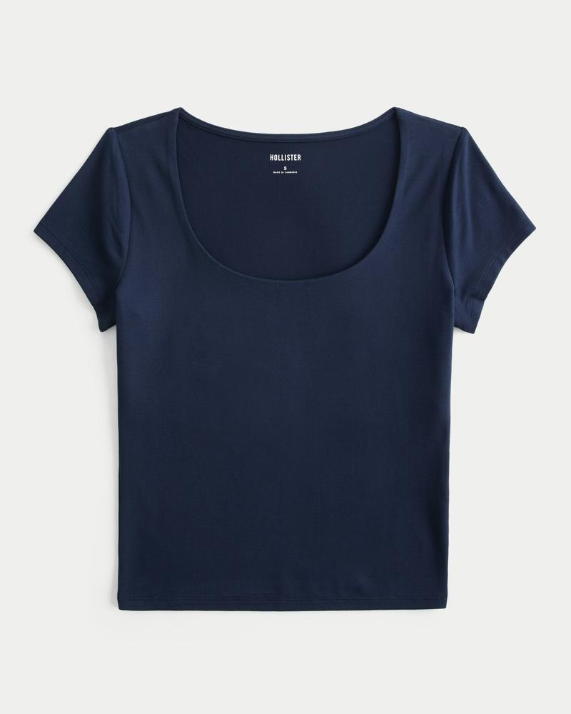 Soft Stretch Seamless Fabric Scoop Top Product Image