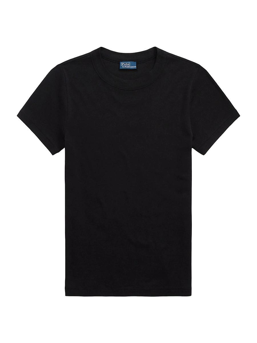 Womens Rib-Knit Crewneck T-Shirt Product Image