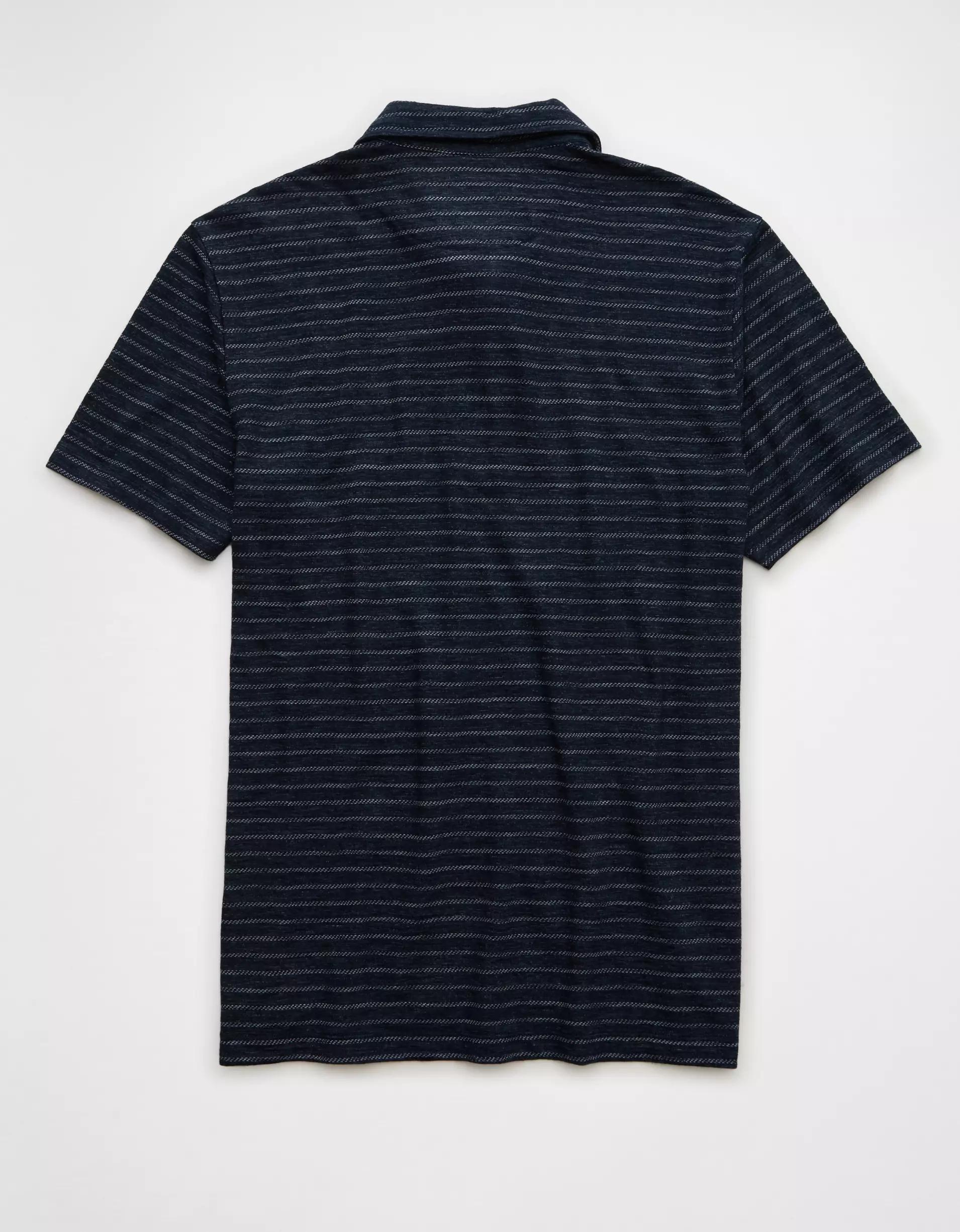 AE Jersey Striped Polo Shirt Product Image