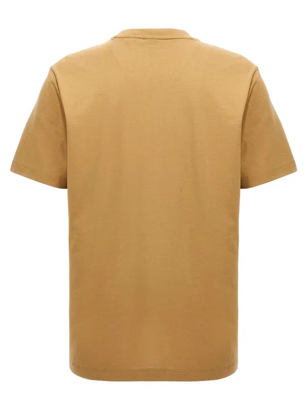 HUGO BOSS Camel Cotton T-shirt In Beige Product Image