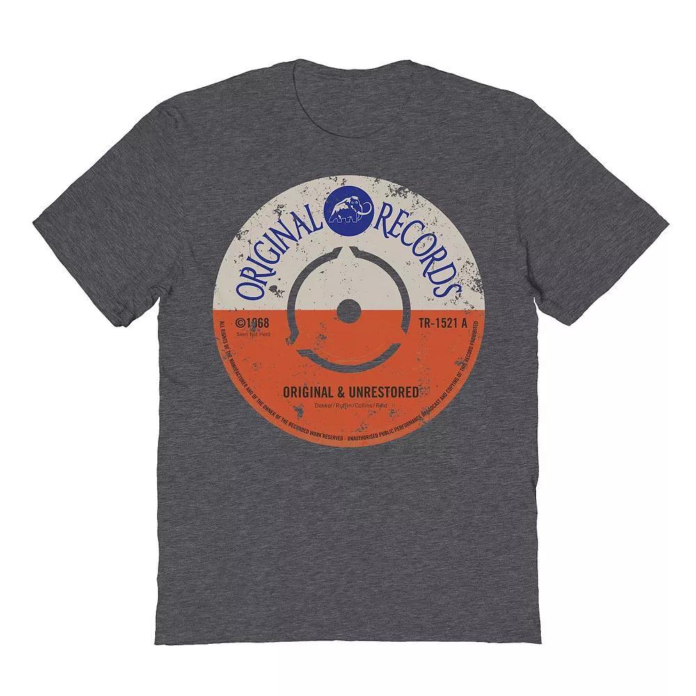 Men's Original & Unrestored Records Graphic Tee, Size: Small, Dark Grey Product Image
