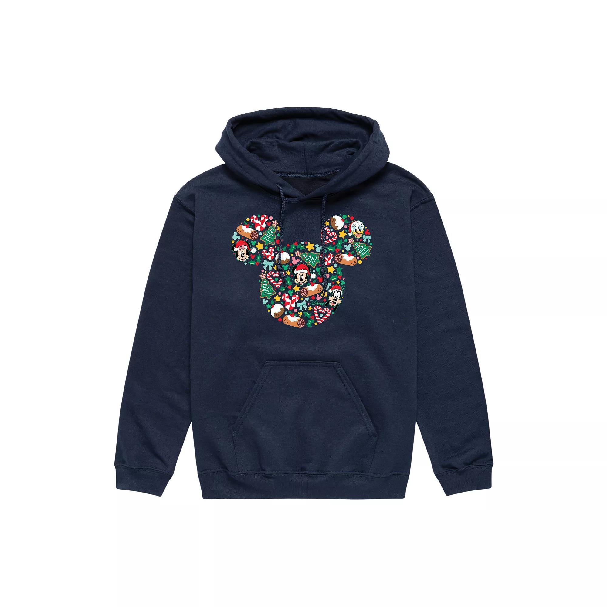 Disney's Mickey Mouse Men's Christmas Graphic Hoodie, Size: XL, Blue Product Image