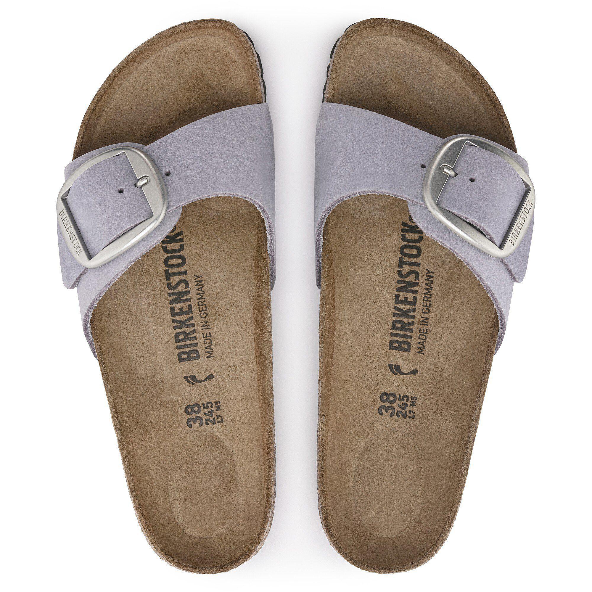 Madrid Big Buckle Nubuck Leather Ecru Product Image